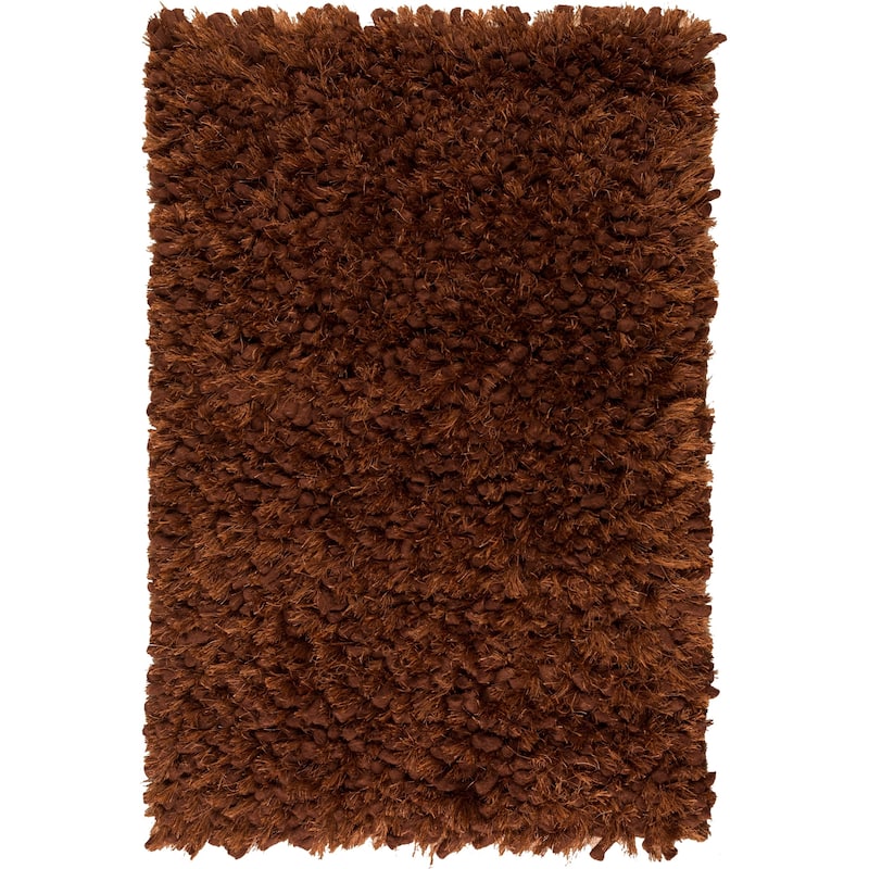 Hand-Woven Kendall Solid Area Rug - 2' x 3' - Brown