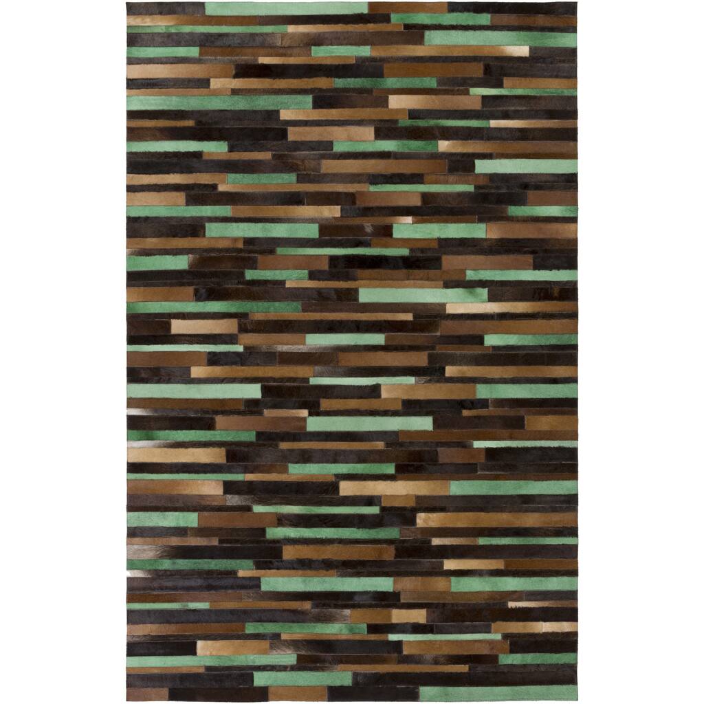 Hand-Crafted Kristine Animal Leather Area Rug