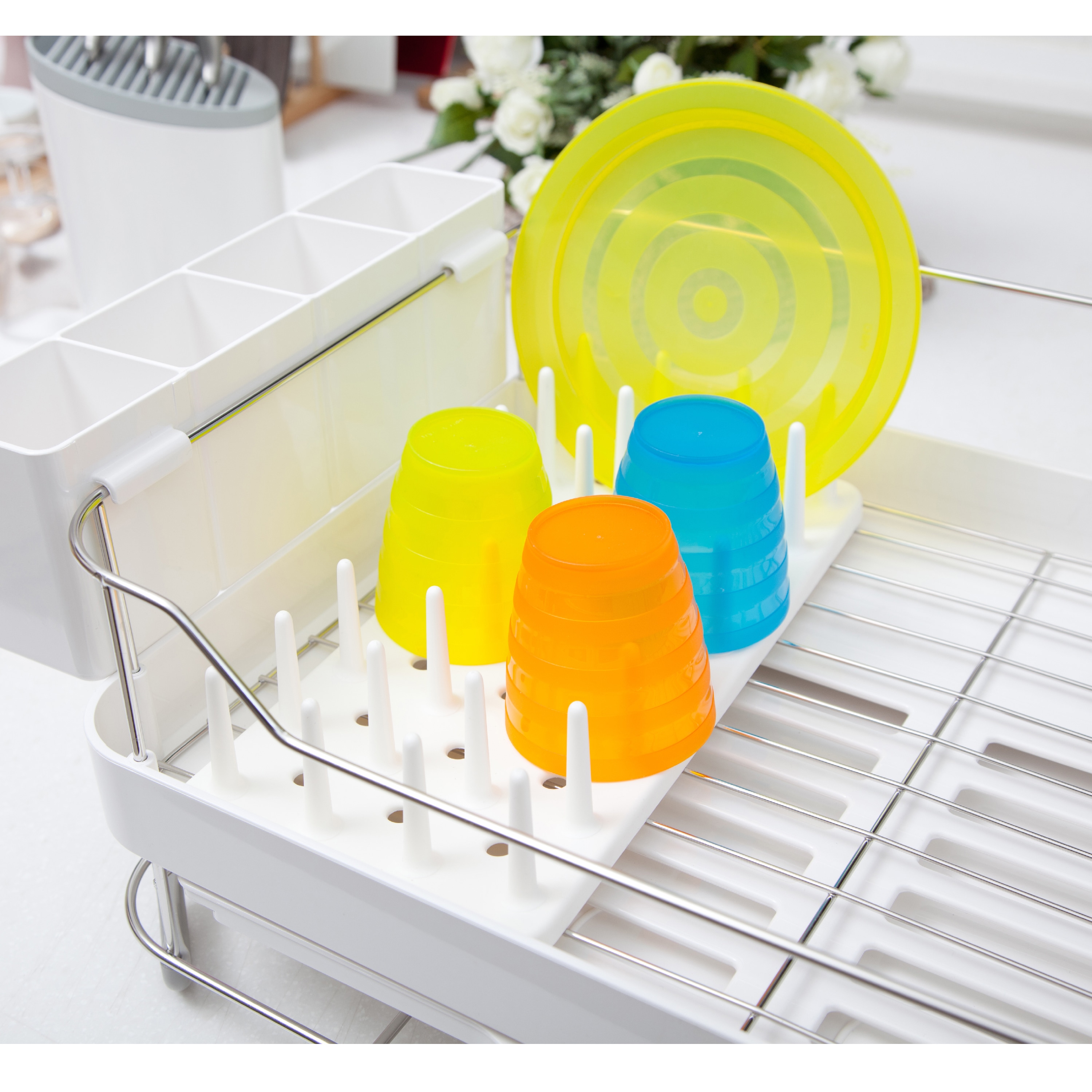 Naturnic White Simple Dish Rack