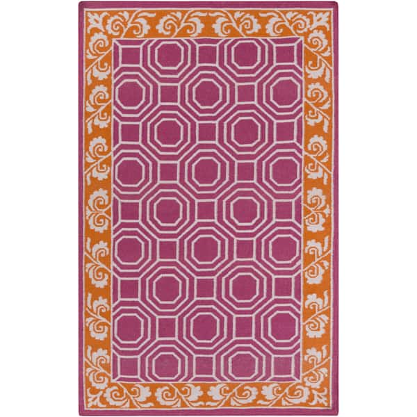 slide 2 of 26, Hand-Woven Darius Reversible Area Rug Pink - 2' x 3'
