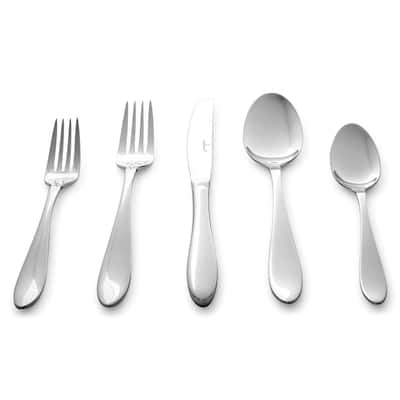 Culina Lorena Flatware for Four 18/10 Stainless Steel Silverware 20-piece with Mirror Finish
