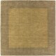 preview thumbnail 73 of 105, Hand Loomed Odessa Solid Bordered Tone-On-Tone Wool Area Rug