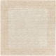 preview thumbnail 58 of 105, Hand Loomed Odessa Solid Bordered Tone-On-Tone Wool Area Rug 6' Square - Cream - Square