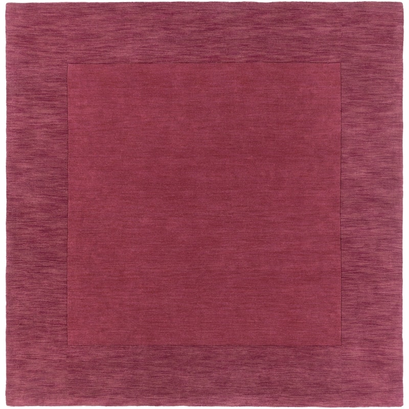 Hand Loomed Odessa Solid Bordered Tone-On-Tone Wool Area Rug