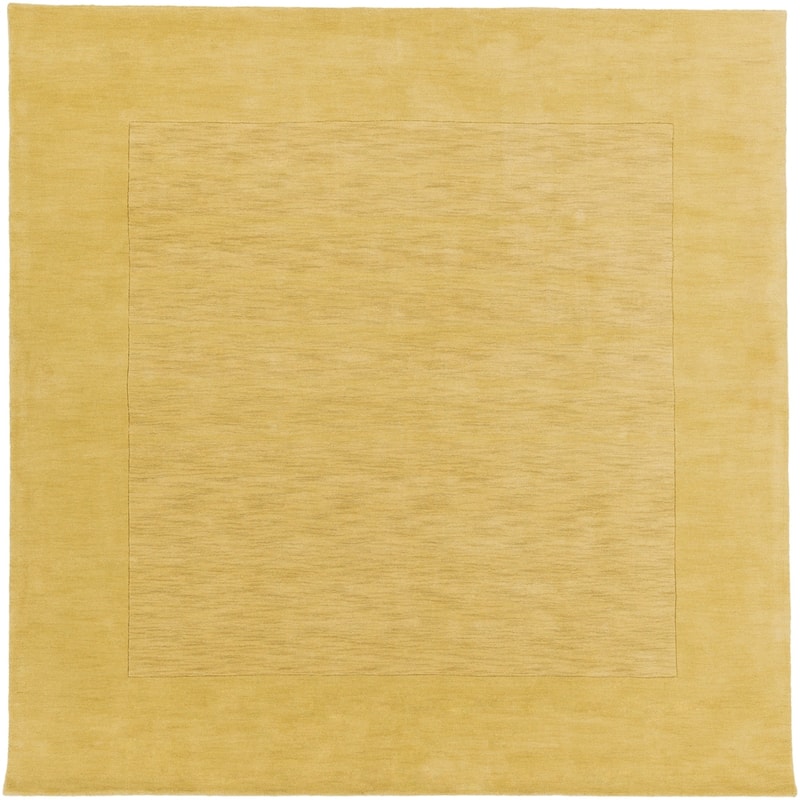 Hand Loomed Odessa Solid Bordered Tone-On-Tone Wool Area Rug