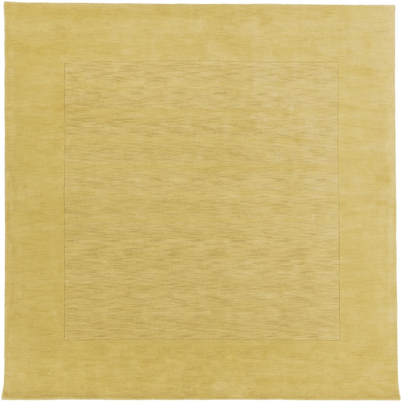 Hand Loomed Odessa Solid Bordered Tone-On-Tone Wool Area Rug