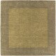preview thumbnail 63 of 105, Hand Loomed Odessa Solid Bordered Tone-On-Tone Wool Area Rug