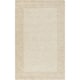 preview thumbnail 37 of 105, Hand Loomed Odessa Solid Bordered Tone-On-Tone Wool Area Rug 9'9" Square - Cream - Square