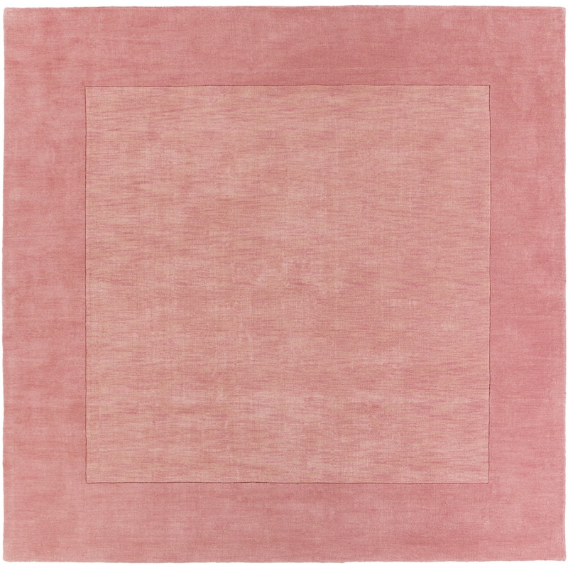 Hand Loomed Odessa Solid Bordered Tone-On-Tone Wool Area Rug