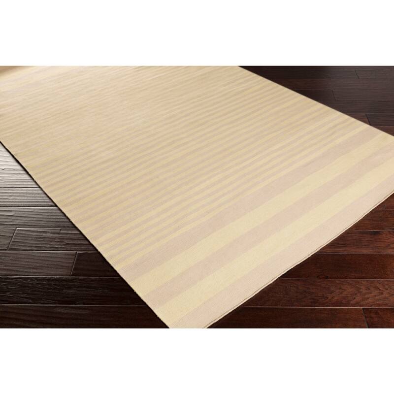 Hand-Woven Pauline Stripe Pattern Cotton Area Rug