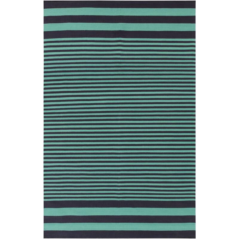 Hand-Woven Pauline Stripe Pattern Cotton Area Rug