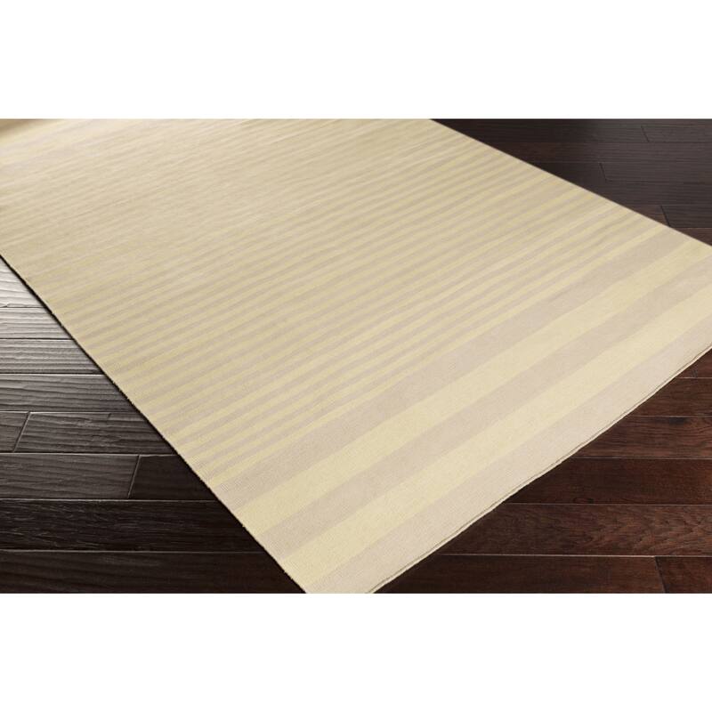 Hand-Woven Pauline Stripe Pattern Cotton Area Rug