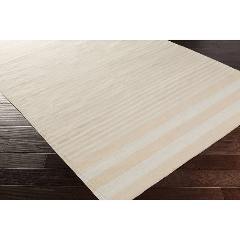 Hand-Woven Pauline Stripe Pattern Cotton Area Rug