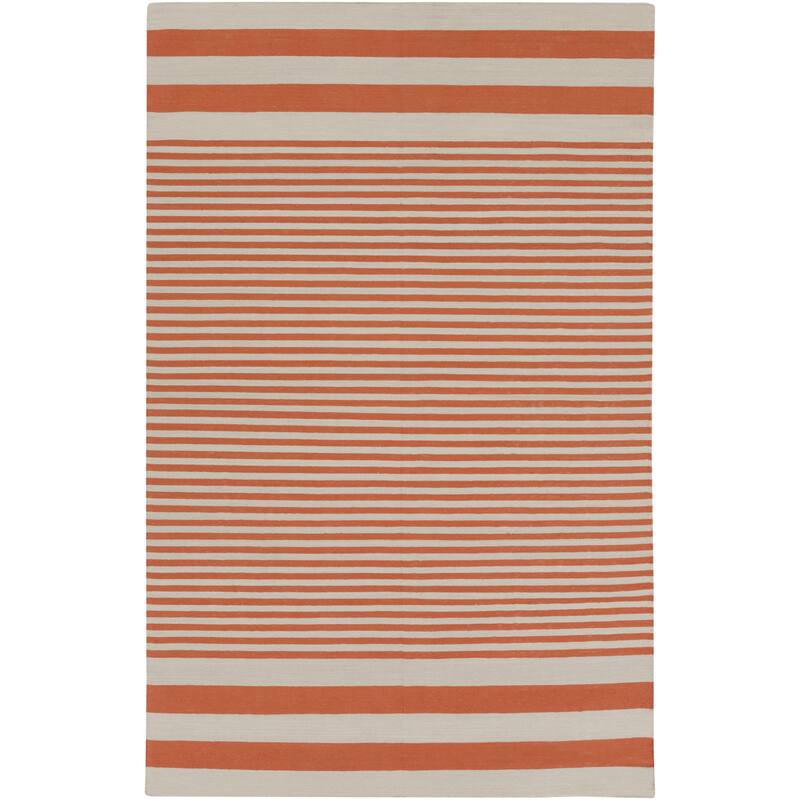 Hand-Woven Pauline Stripe Pattern Cotton Area Rug