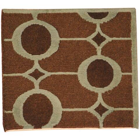 Handmade One-of-a-Kind Tibetan Wool Rug (India) - 2' x 2'