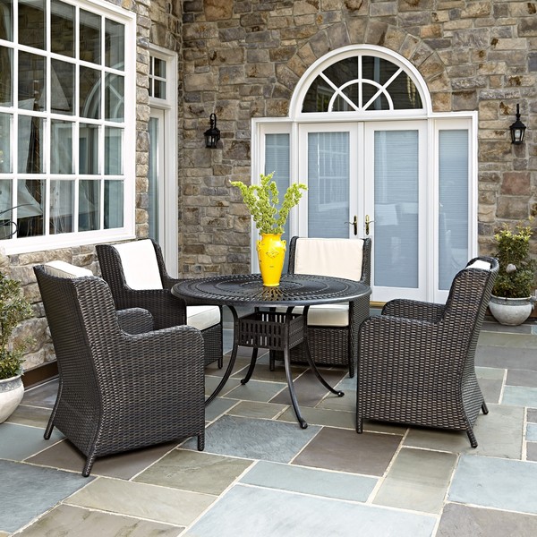 the Hom Obero 8 piece Outdoor Wicker Dining Set