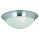 preview thumbnail 1 of 0, Maxim Frosted Shade 2-light Nickel Essentials 5850 Flush Mount Light