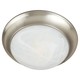 preview thumbnail 2 of 0, Maxim Marble Shade 1-light Nickel Essentials 5850 Flush Mount Light