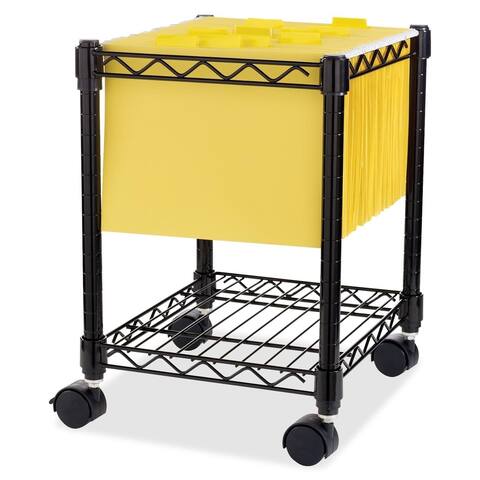 Black Lorell Compact Mobile Wire Filling Cart