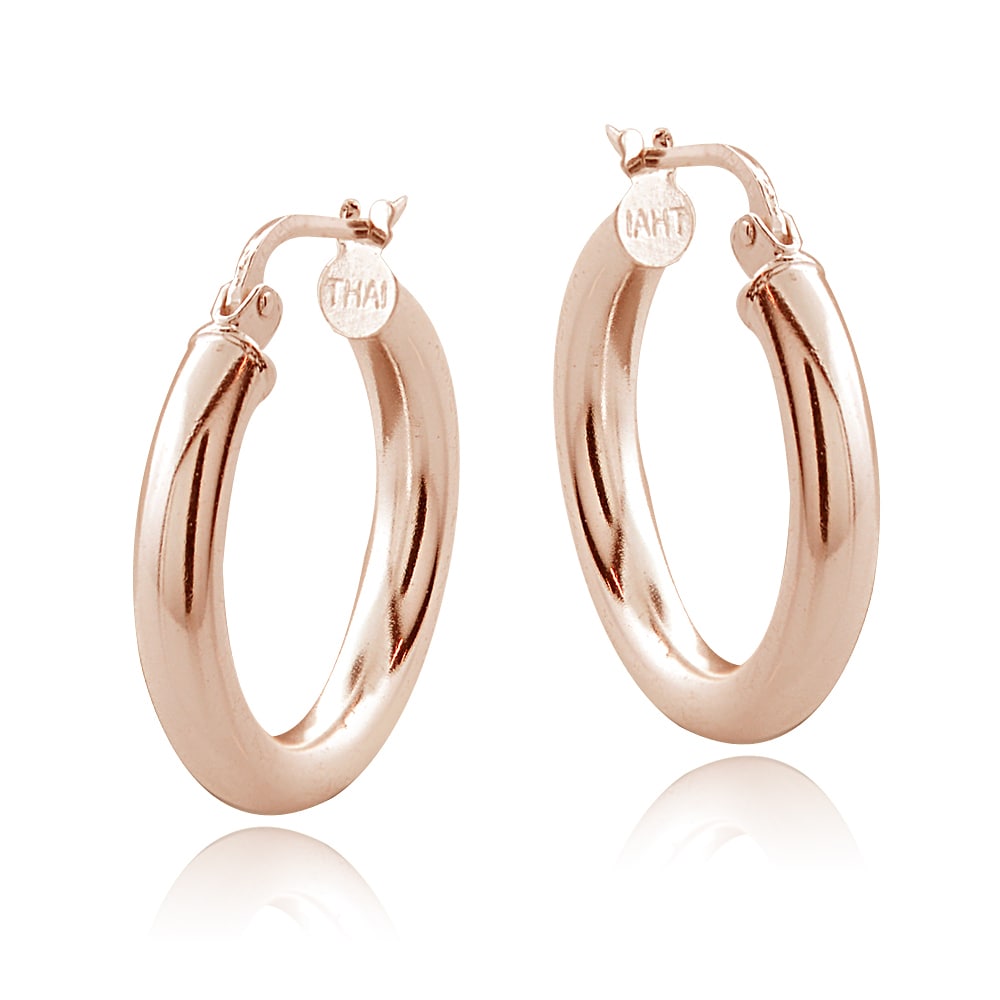 Jewelry Watches Precious Metal Without Stones Gold Tone Over Sterling Silver 1 5mm High Polished Round Hoop Earrings 20mm Sraparish Org - earring hoops roblox