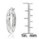 preview thumbnail 3 of 2, Mondevio Sterling Silver High Polish Diamond Cut 25 mm Hoop Earrings (3mm)