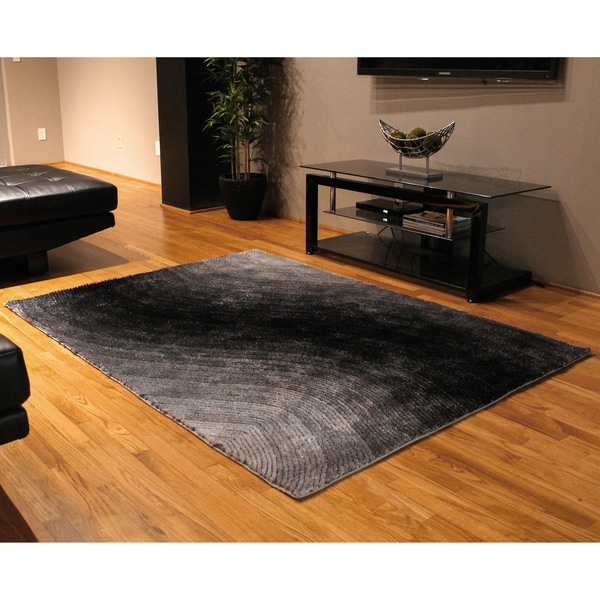 Blazing Needles 5-foot by 7-foot Vibrating Light Gradated Shag Rug