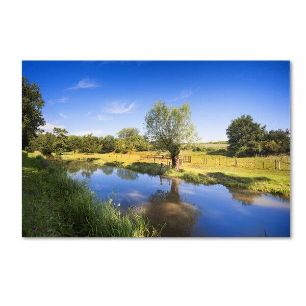 Philippe SainteLaudy 'Blue Brook' Canvas Art Overstock 9809314