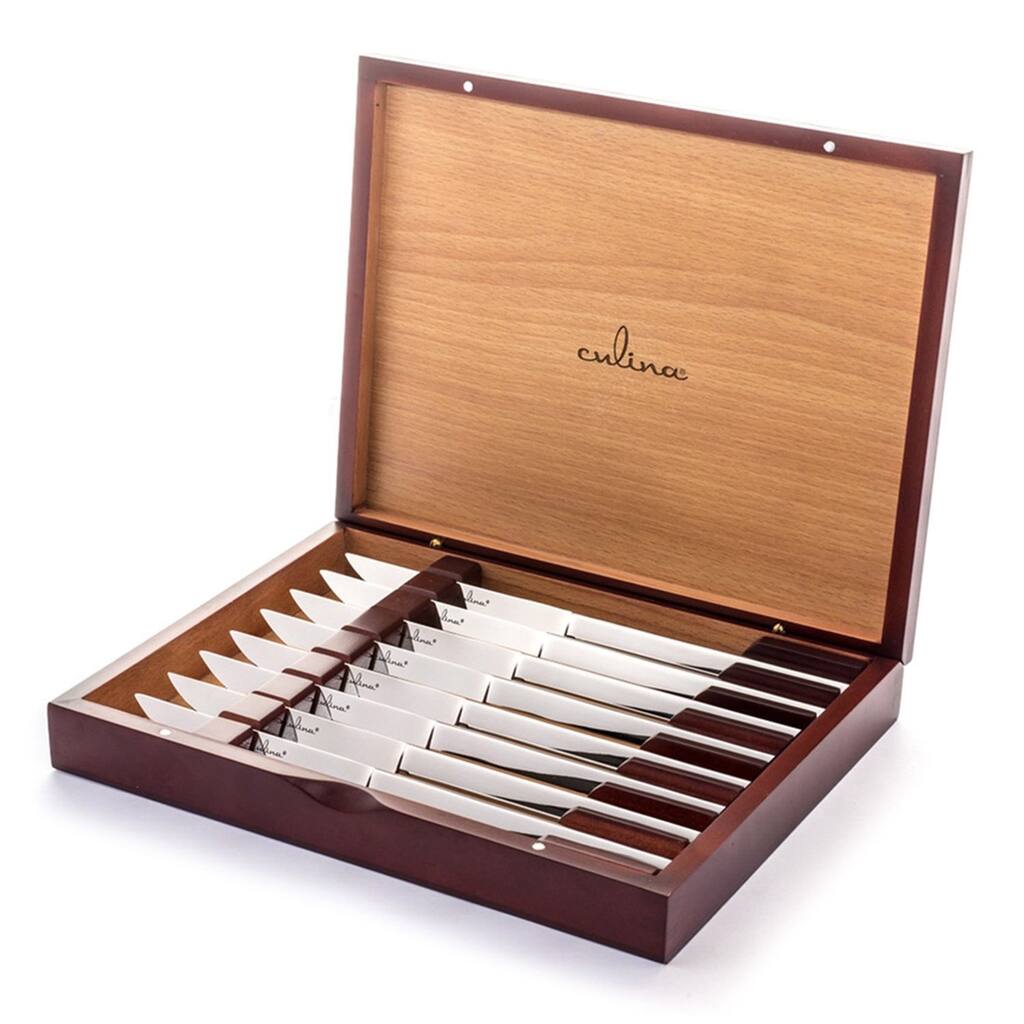 Culina 8-piece Steak Knife Set in Wooden Box