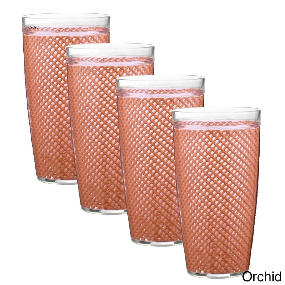 'Double Wall' Insulated- Stainless Set of 8 Pilsner Glasses / Tumblers - 14oz 