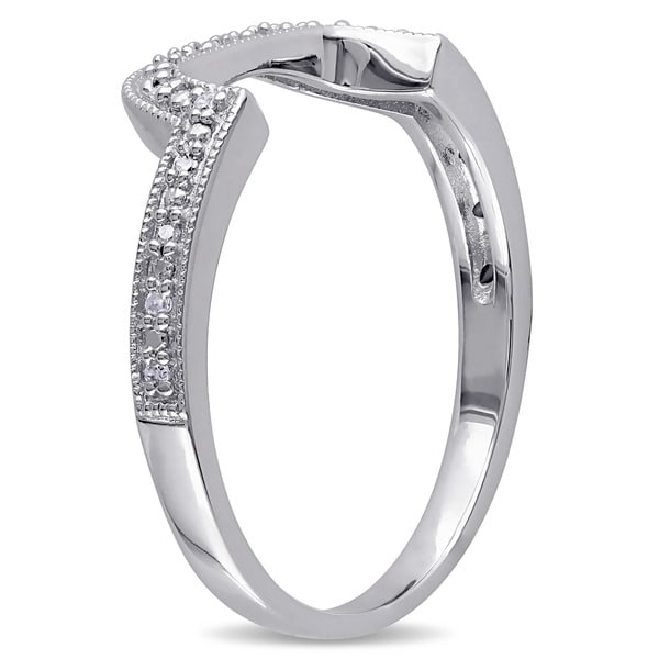 Size-5.25 1//10 cttw, Diamond Wedding Band in Sterling Silver G-H,I2-I3