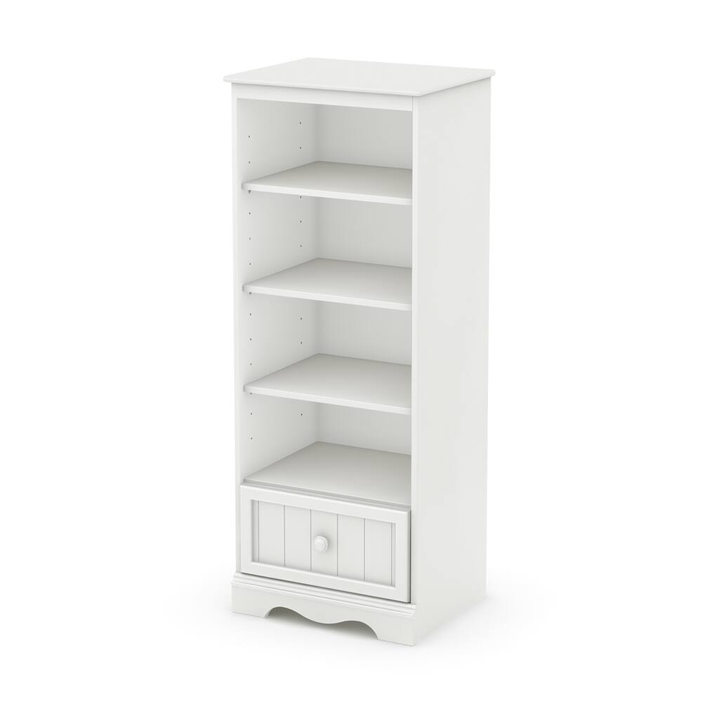 South Shore Savannah Pure White 1-drawer Shelving Unit