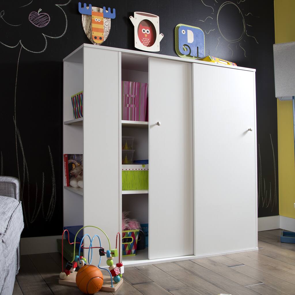 South Shore Storit Pure White Sliding Door Kid's Storage Cabinet