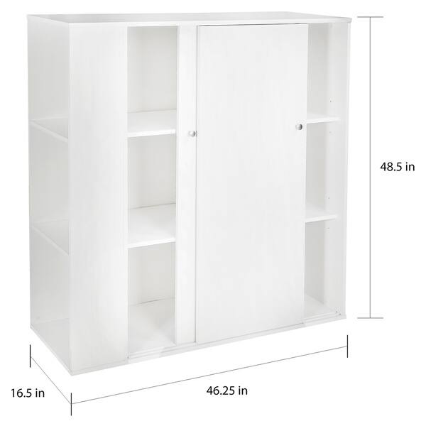 Shop South Shore Storit Pure White Sliding Door Kid S Storage Cabinet Overstock 9809666