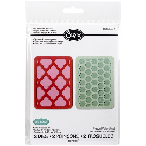 Sizzix Thinlits Dies 2/Pkg 3X4 Cards #4 (For Pocket Pages)