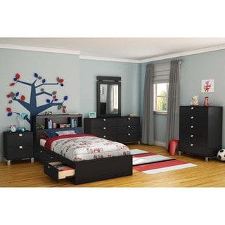 Broadway Black Twin Bookcase Headboard Free Shipping Today South S Spark Black Twin Bookcase Headboard