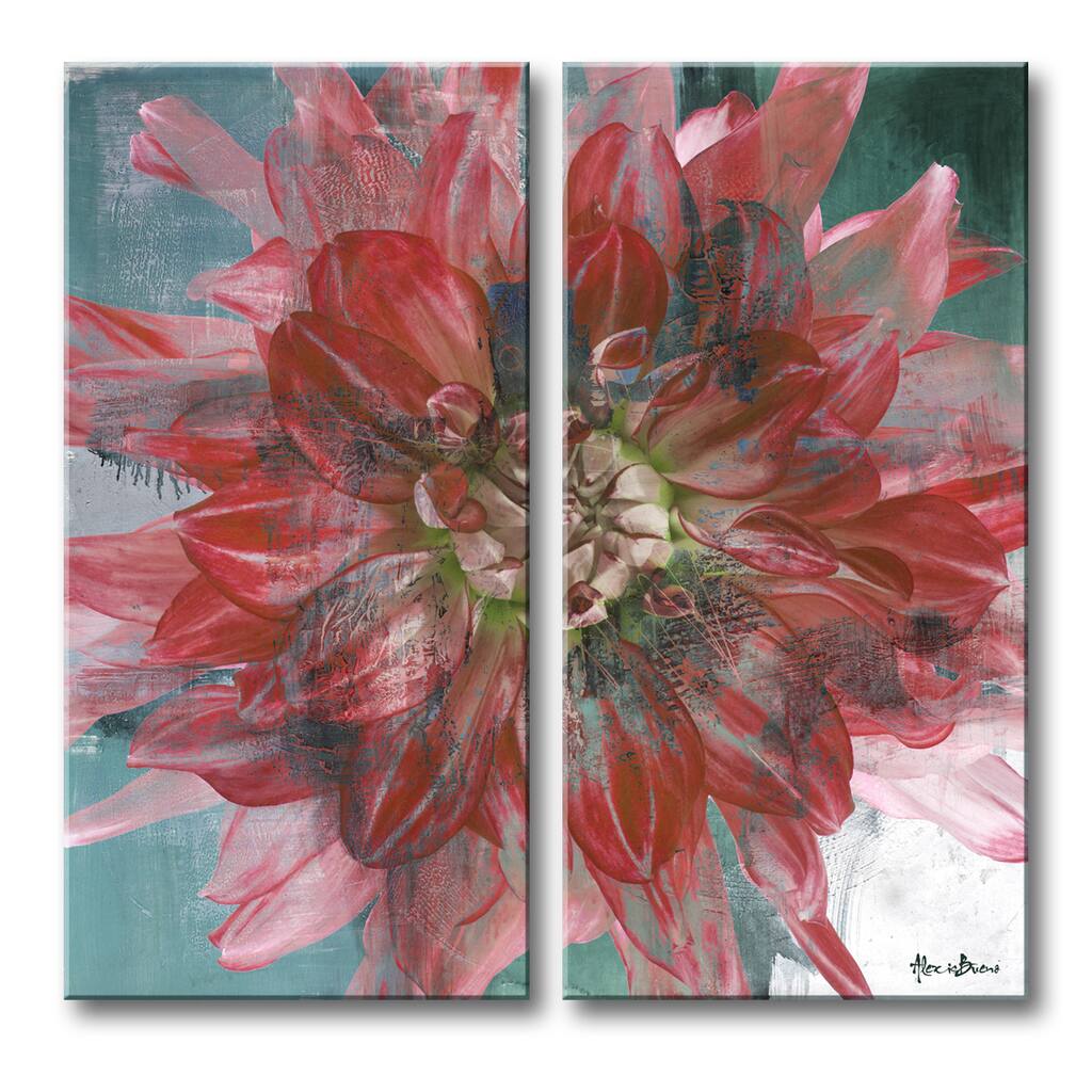 Ready2HangArt 'Painted Petals XXXI' 2 piece Canvas Wall Art