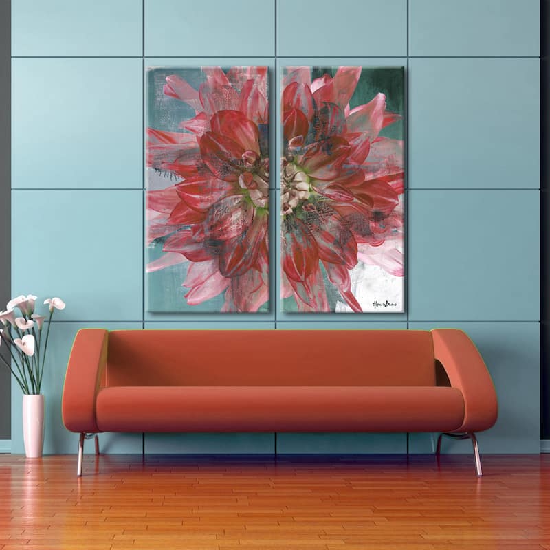 Ready2HangArt 'Painted Petals XXXI' 2 piece Canvas Wall Art