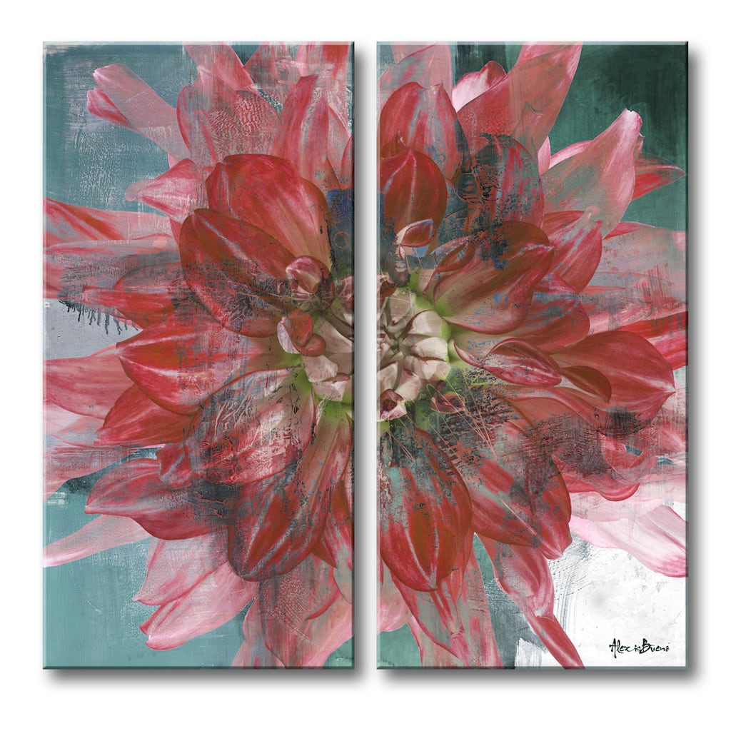 Ready2HangArt 'Painted Petals XXXI' 2 piece Canvas Wall Art
