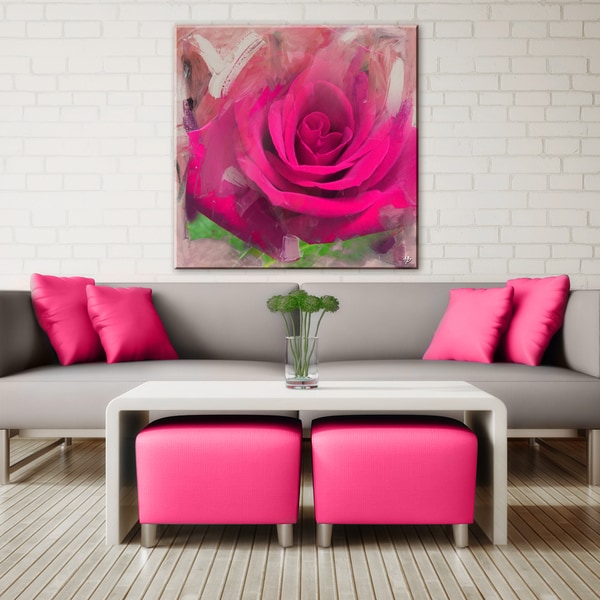 Overstock Wall Art ready2hangart 'painted petals xl' canvas wall art - free shipping Overstock Wall Art ready2hangart 'painted petals xl' canvas wall art - free shipping