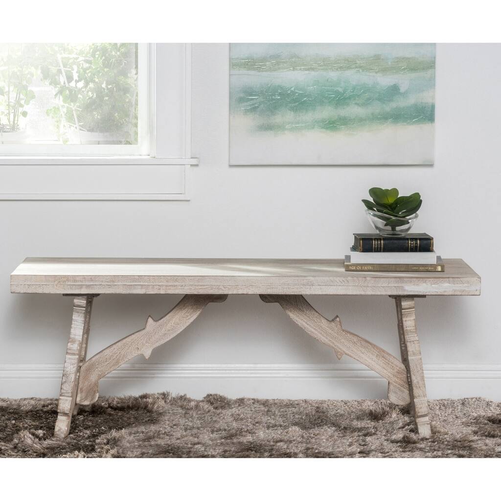 Elliott Rustic Hand Crafted 50-inch Bench by Kosas Home