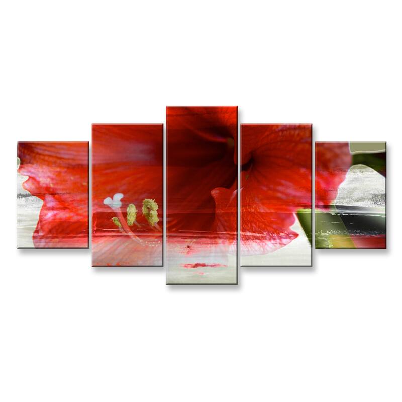 Ready2HangArt 'Painted Petals XLIX' 5-piece Canvas Wall Art Set