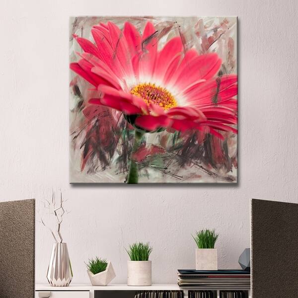 Ready2HangArt 'Painted Petals XLIII' Floral Canvas Wall Art Overstock 9811220