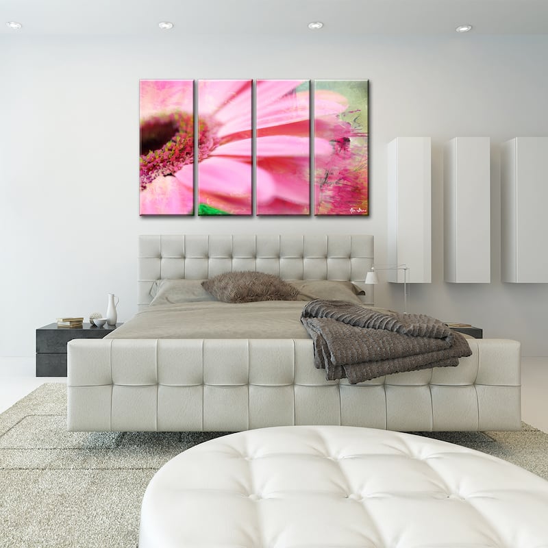 Ready2HangArt 'Painted Petals XLIV' 4-piece Canvas Wall Art Set