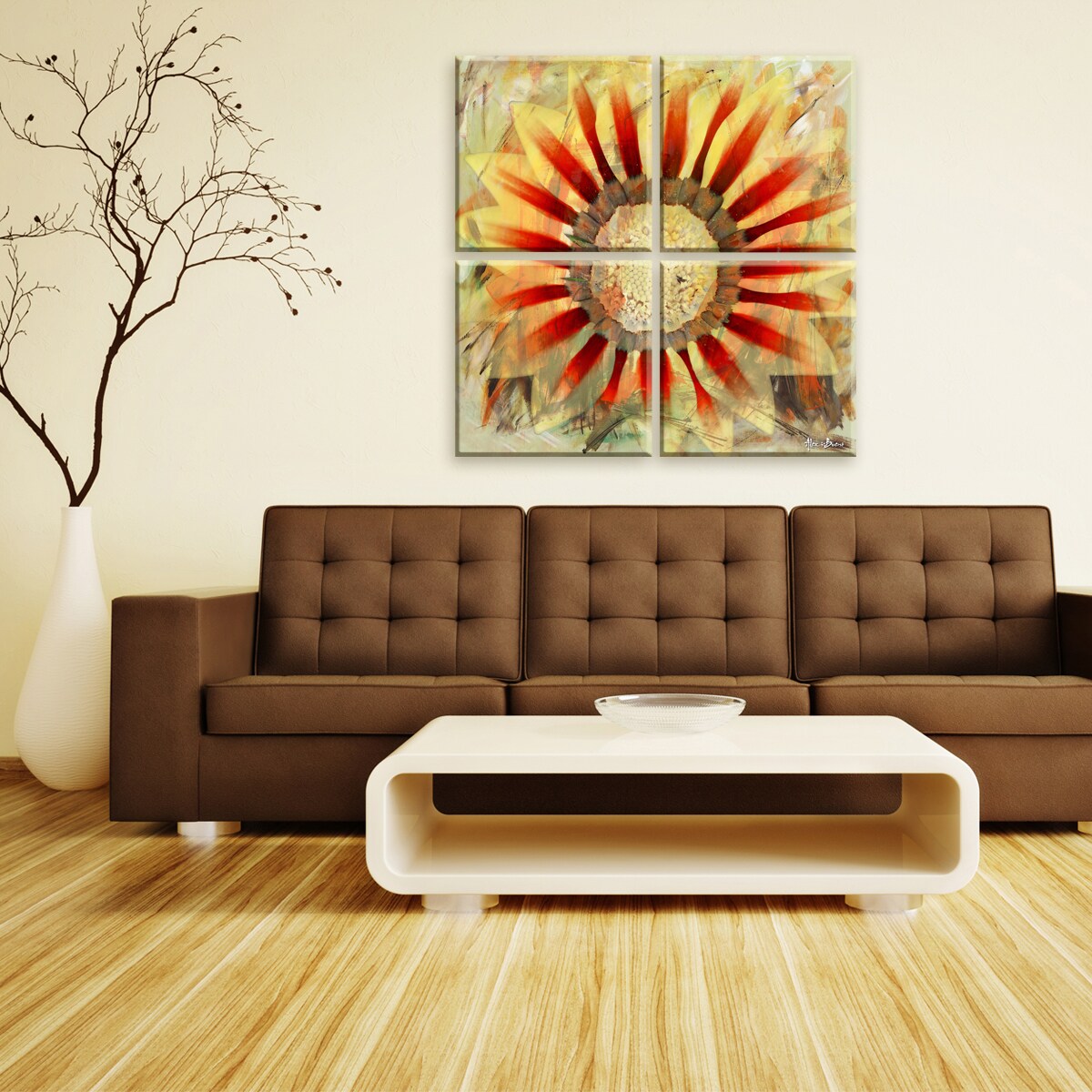 Shop Ready2hangart Painted Petals Xlv 4 Piece Canvas Wall Art Set On Sale Overstock