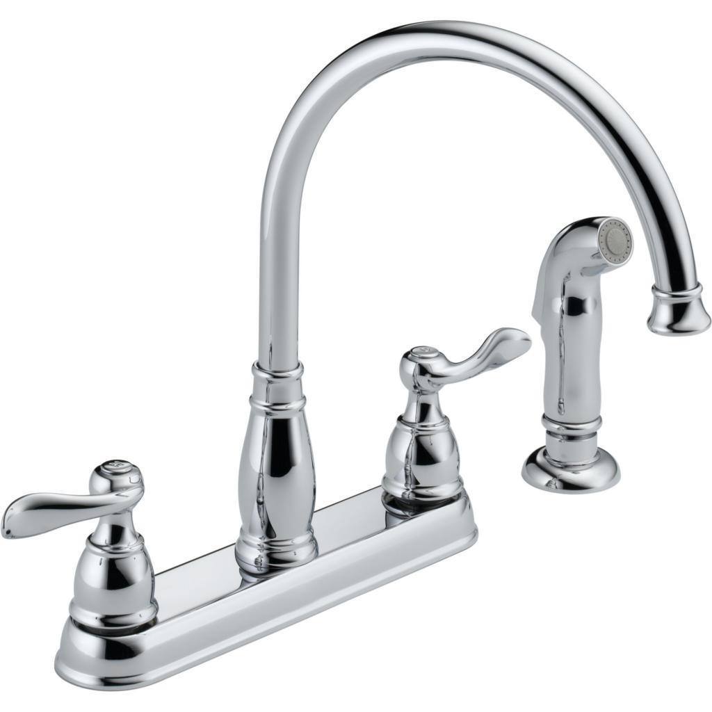 Windemere 2-handle Deck Mount Kitchen Faucet and Spray