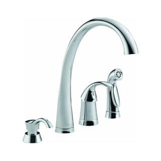 delta pilar chrome single handle kitchen faucet with spray - free delta pilar chrome single handle kitchen faucet with spray - free