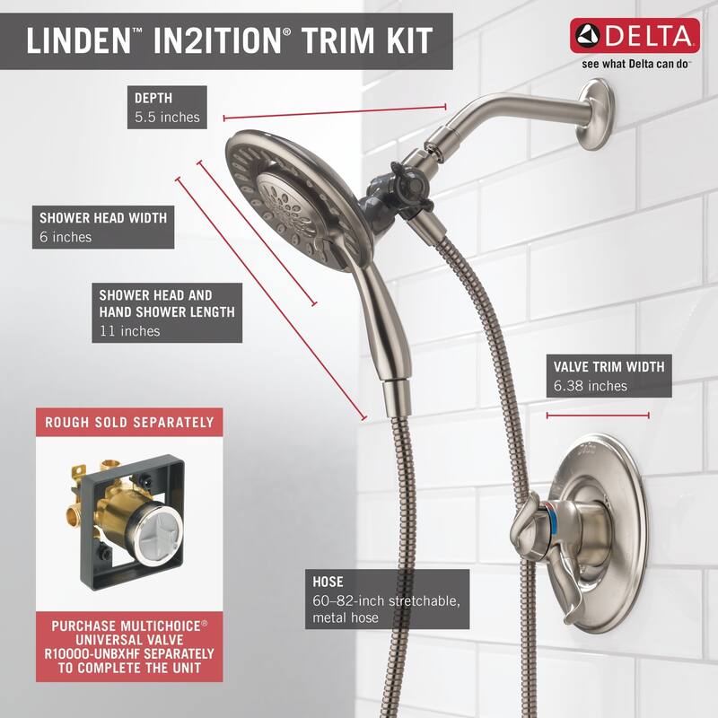 Delta Linden Monitor 17 Series Shower Trim with In2ition T17294SSI