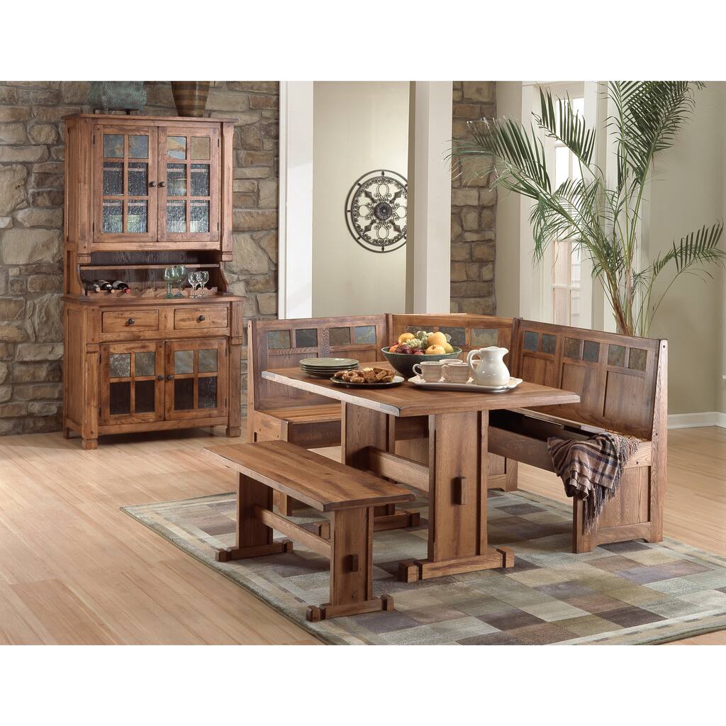 Sunny Designs Rustic Oak Breakfast Nook