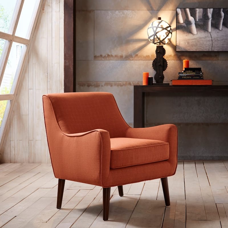 Madison Park Liam Mid Century Accent Chair - Burnt Orange
