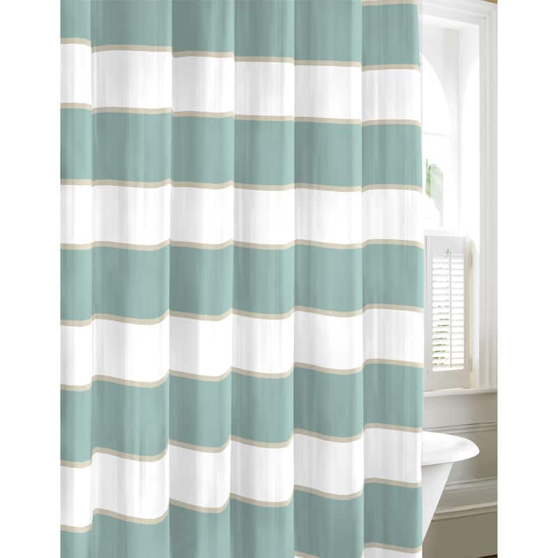 Nautica Guardhouse Stripe Mist Shower Curtain - 70' x 72'